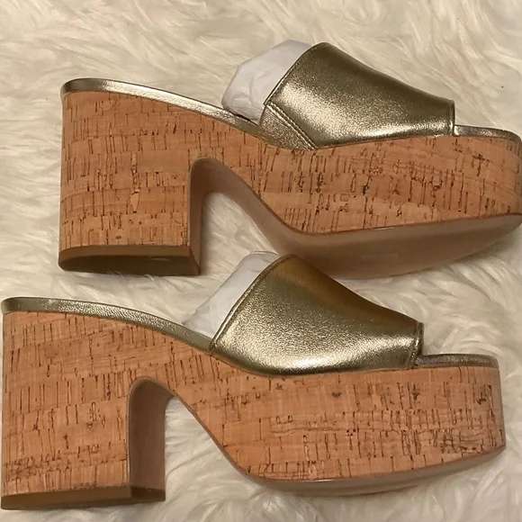 Kate Spade Gold Ibiza Women's Platform Sandals - Picture 5 of 7